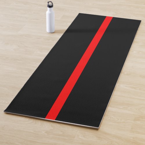 Symbolic Thin Red Line graphic design on Yoga Mat
