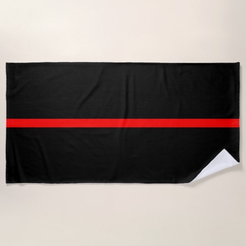 Symbolic Thin Red Line graphic on a Beach Towel