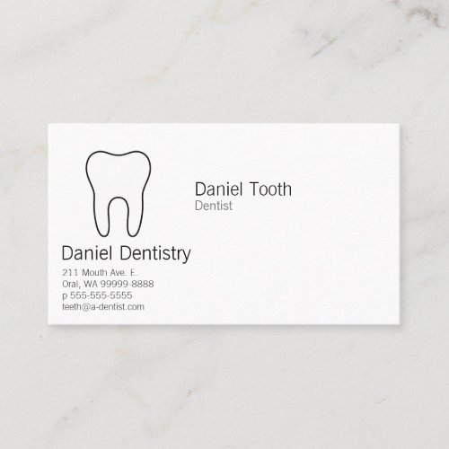 Symbolic Tooth Business Card Template