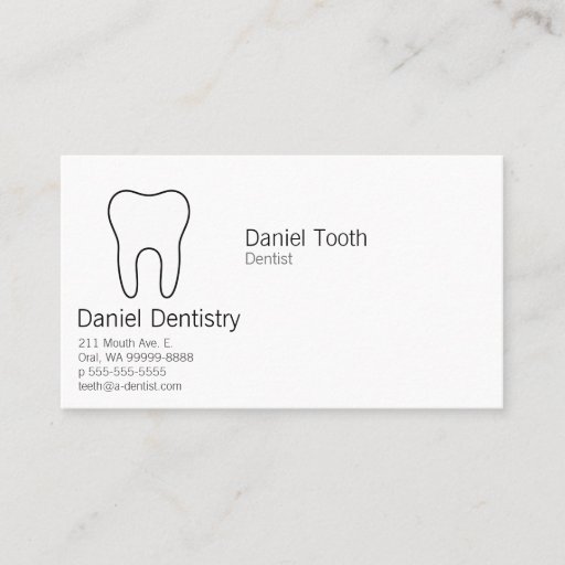 Customizable Symbolic Tooth Business Card Template