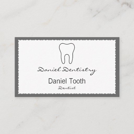 Customizable Symbolic Tooth Business Card Template