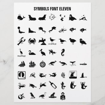 Symbols 11 - Zazzle Font Sample Letterhead by bestcustomizables at Zazzle