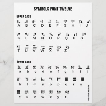 Symbols 12 - Zazzle Font Sample Letterhead by bestcustomizables at Zazzle