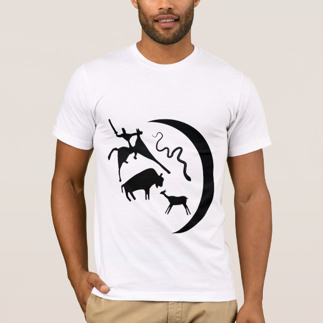 Symbols and Animal Petroglyphs T-Shirt (Front)