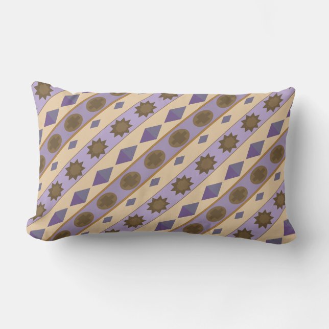 SYMBOLS blue Lumbar Pillow (Front)