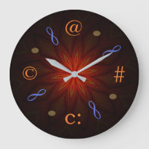 symbols contemporary infinity 002 Wall Clock