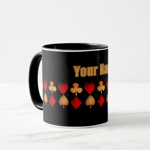 symbols for card gamepersonalised mug