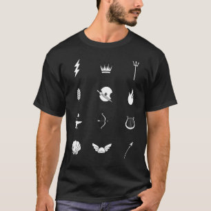 Symbols of 12 Gods & Goddesses of Greek Mythology T-Shirt