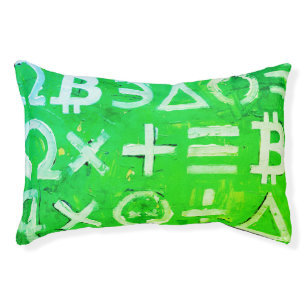 Symbols of Bitcoin (Bright Profit Green - 5) Pet Bed