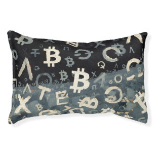 Symbols of Bitcoin (Style: 10) Pet Bed