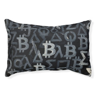 Symbols of Bitcoin (Style: 12) Pet Bed
