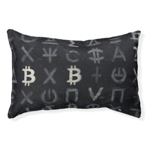 Symbols of Bitcoin (Style: 13) Pet Bed