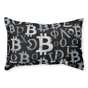 Symbols of Bitcoin (Style: 1) Pet Bed