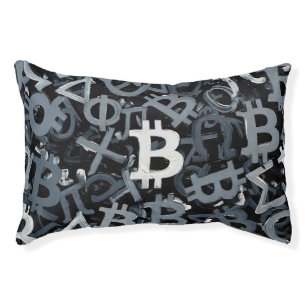 Symbols of Bitcoin (Style: 3) Pet Bed