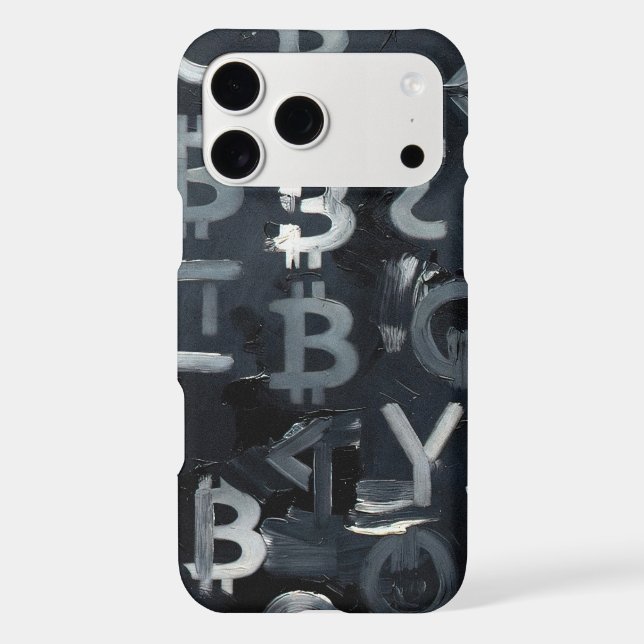 Symbols of Bitcoin (Style: 7) iPhone Case (Back)