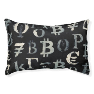 Symbols of Bitcoin (Style: 8) Pet Bed
