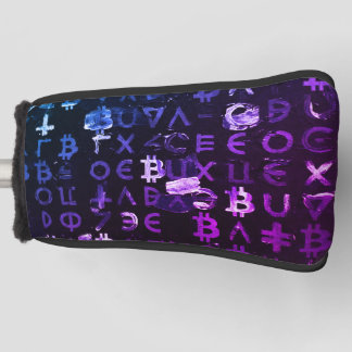 Symbols of Bitcoin (Style: Miami Purple - 4) Golf Head Cover