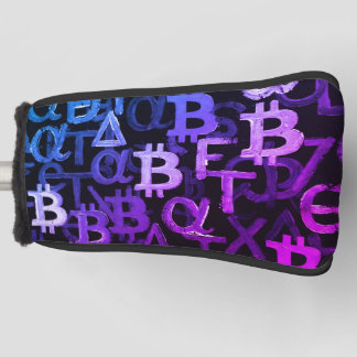 Symbols of Bitcoin (Style: Miami Purple - 6) Golf Head Cover