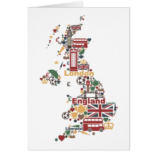 Symbols of England Map Cards (Front)