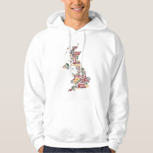 Symbols of England Map Hoodie