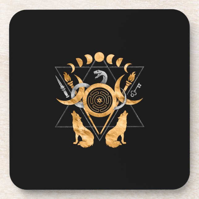 Symbols of Hecate Beverage Coaster (Front)