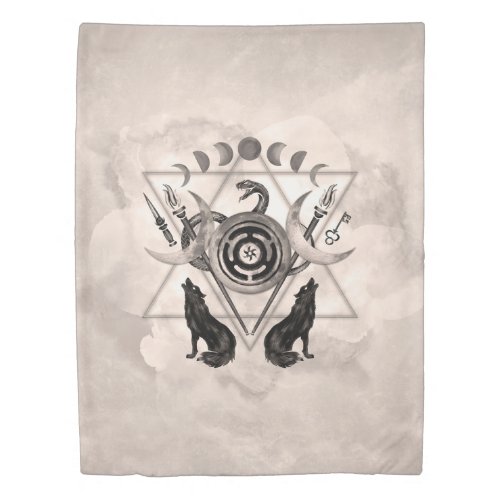 Symbols of Hecate Duvet Cover