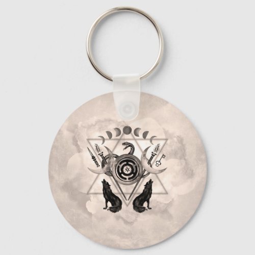 Symbols of Hecate Keychain