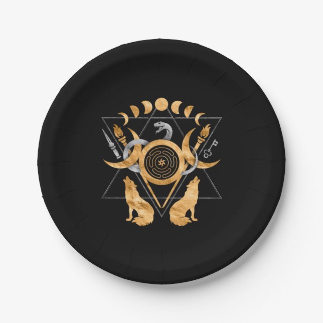 Symbols of Hecate Paper Plates (Front)