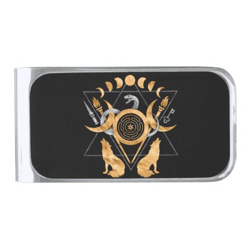 Symbols of Hecate Silver Finish Money Clip