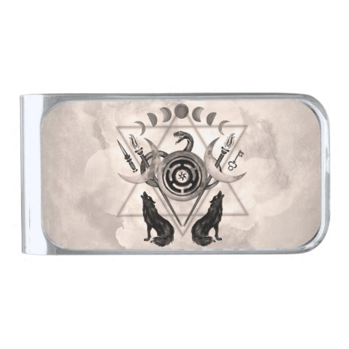 Symbols of Hecate Silver Finish Money Clip
