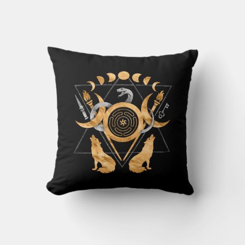 Symbols of Hecate Throw Pillow