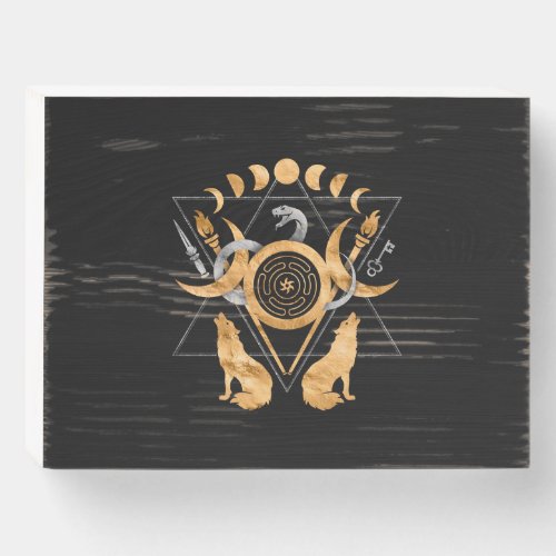 Symbols of Hecate Wooden Box Sign