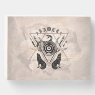 Symbols of Hecate Wooden Box Sign
