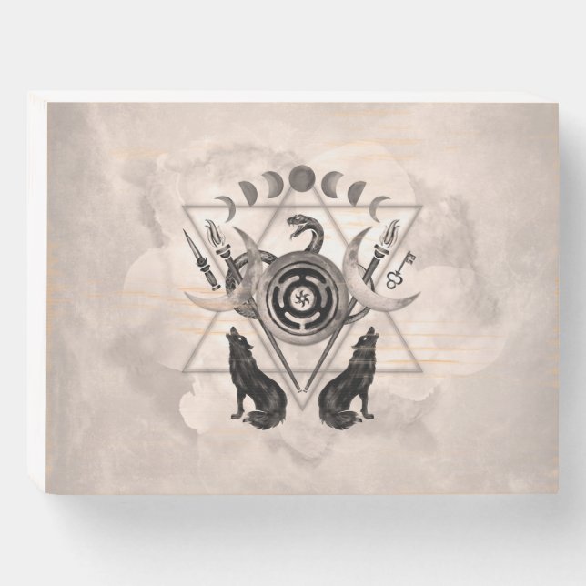 Symbols of Hecate Wooden Box Sign (Front Horizontal)