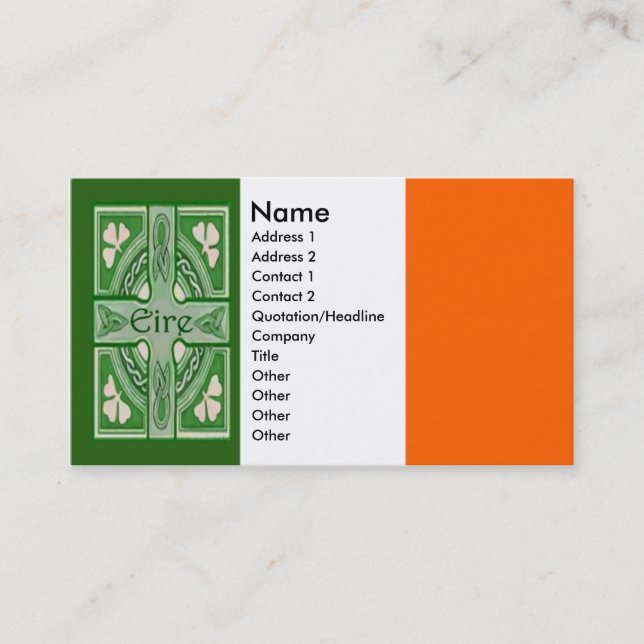 Symbols of Ireland Business Card (Front)