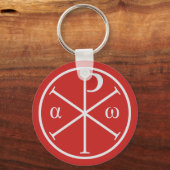 Symbols of Jesus Christ: Chi-Rho, Alpha and Omega Keychain | Zazzle