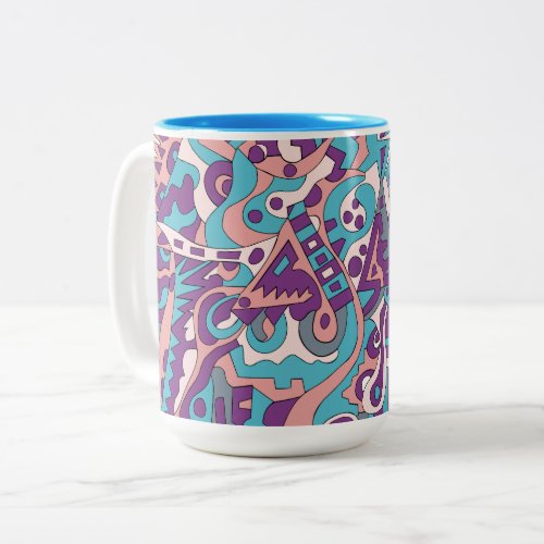 Symbols of knowledge Two_Tone coffee mug