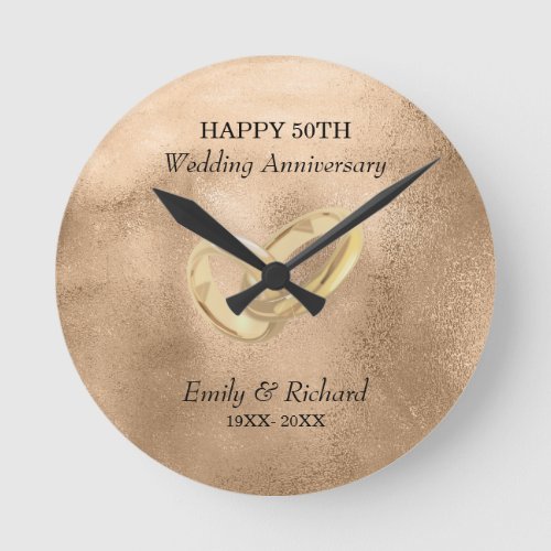 Symbols of Love And Marriage With Rings Round Clock