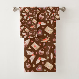 Symbols of Love Bath Towel Set