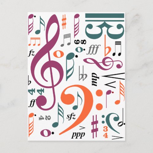 Symbols of Music Postcard