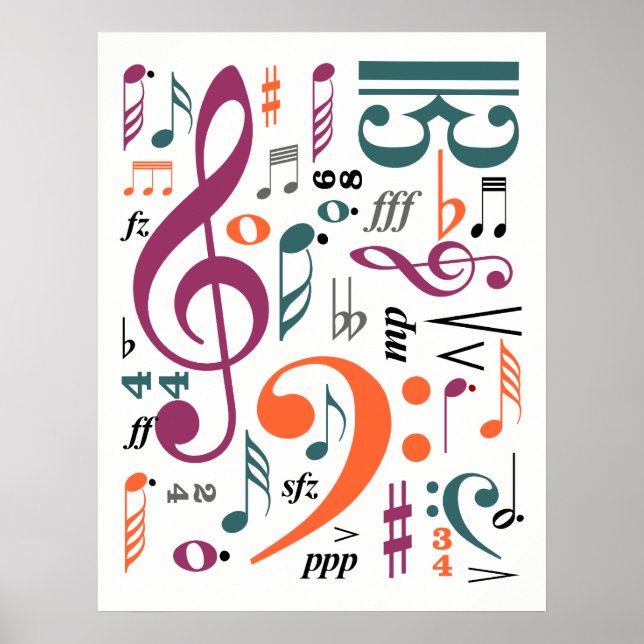 Symbols of Music Poster (Front)