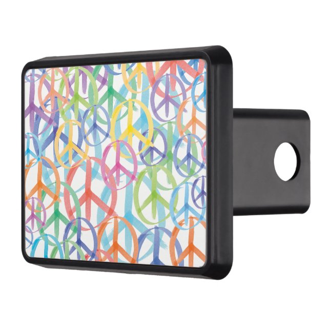 Symbols of Peace Tow Hitch Cover (Left)