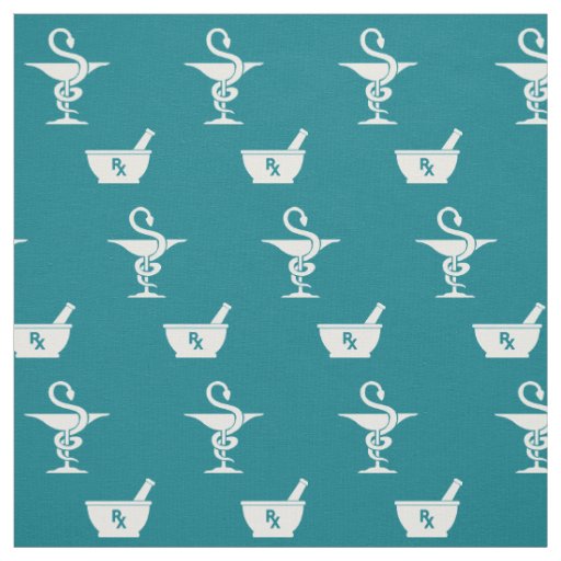 Symbols of Pharmacy Fabric