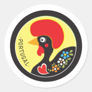 Symbols of Portugal - Galo de Barcelos Classic Round Sticker
