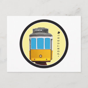 Symbols of Portugal - Lisbon Tramway Postcard