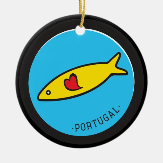Symbols of Portugal Sardine Nr. 02 Ceramic Ornament