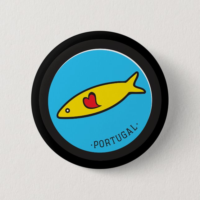 Symbols of Portugal - Sardine Nr. 02 Pinback Button (Front)