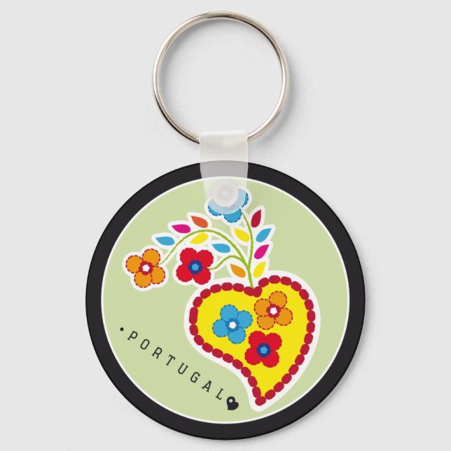 Symbols of Portugal - Valentine Scarf Keychain (Front)