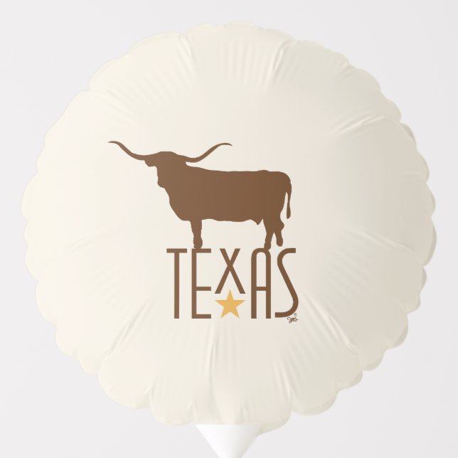 Symbols of Texas, Longhorn, brown Balloon (Front)