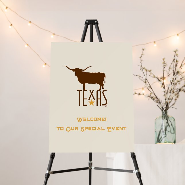 Symbols of Texas, Longhorn, brown Foam Board (In Situ (Stand))